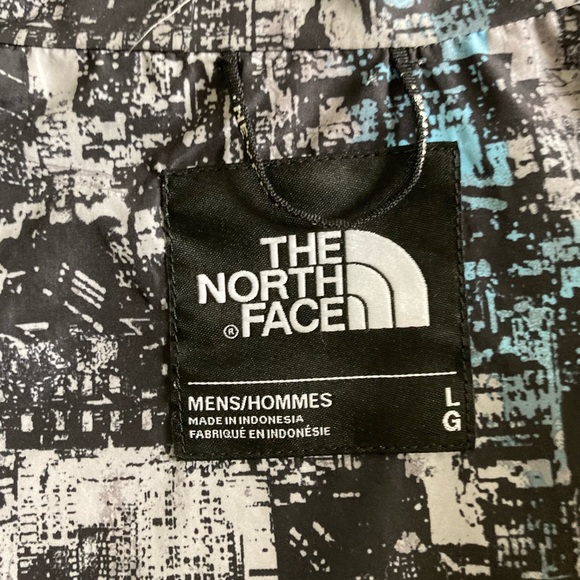 The North Face Grey Nylon Polyester Windbreak Waterproof Hood Parka Jacket Sz L - Picture 14 of 16